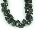 Black Spinel Triangle Faceted Beads