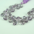 PINK AMETHYST PEAR FACETED BEADS