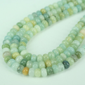 AQUAMARINE ROUNDEL PLAIN BEADS