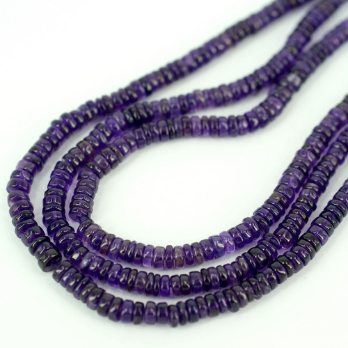 AMETHYST DARK TYER PLAIN BEADS 