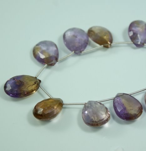 Ametrine Pear  Beads