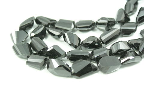 Black Spinel Nugget Faceted Beads