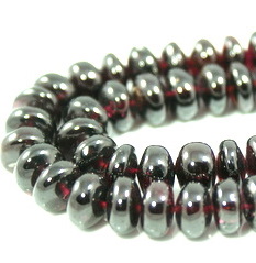 Garnet Rondelle Plain