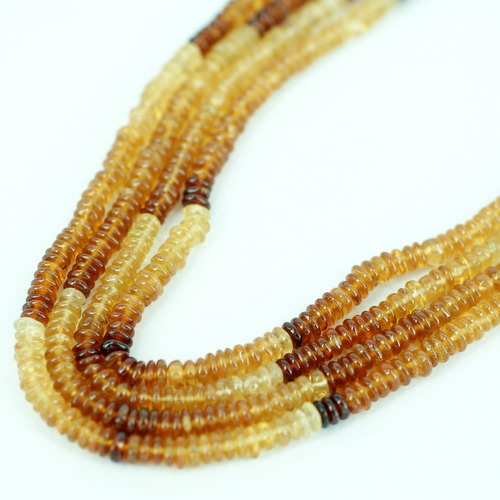 HESSONITE GARNET TYER PLAIN BEADS