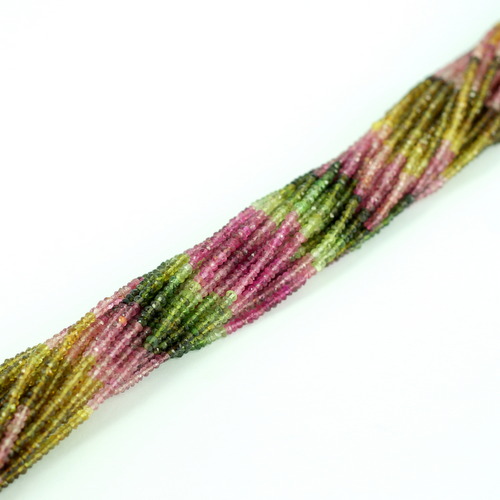 TOURMALINE RONDELLE FACETED BEADS 2.5 M