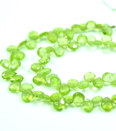 Peridot Pear Faceted Beads