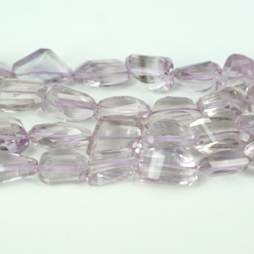 PINK AMETHYST NUGGET FACETED BEADS