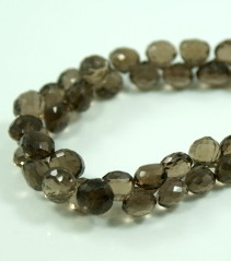 Smoky Qtz Onion Faceted Beads