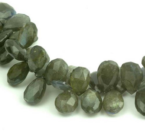 LABRADORITE PEAR FACETED BEADS