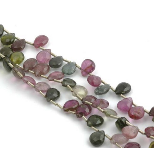 TOURMALINE HEART FACETED BEADS