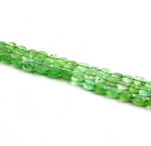 CHRYSOPRASE OVAL FACETED BEADS