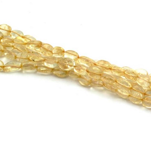 CITRINE OVAL PLAIN BEADS