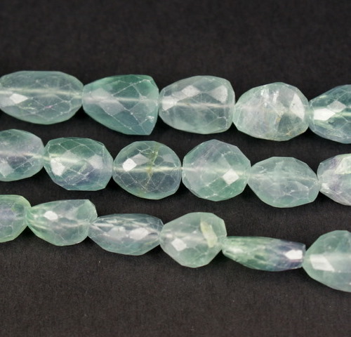 FLUORITE FACETED NUGGET BEADS