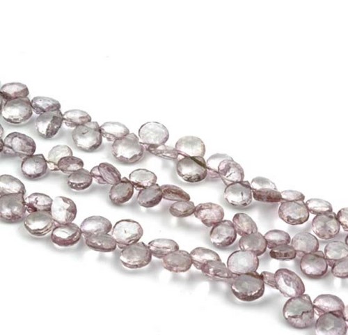 PINK TOPAZ HEART FACETED BEADS