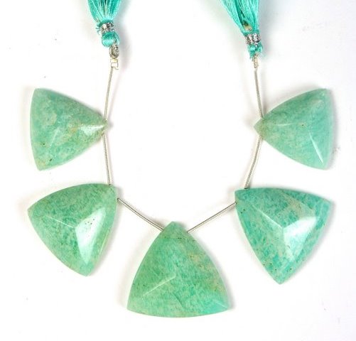 AMAZONITE TRIANGLE FACETED BEADS