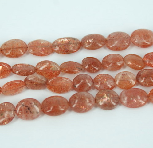 SUNSTONE OVAL PALIN BEADS