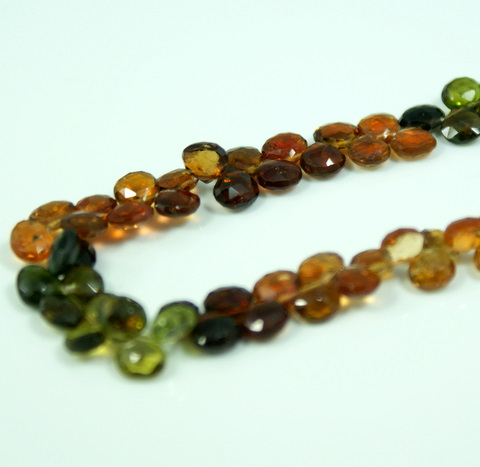 Petro Tourmaline Pear Faceted Beads