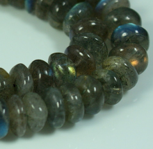 Labradorite Rondelle Plain Beads