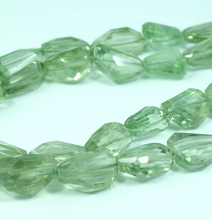 Green Amethyst Nugget Faceted