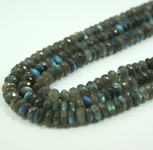 Labradorite Rondelle Faceted